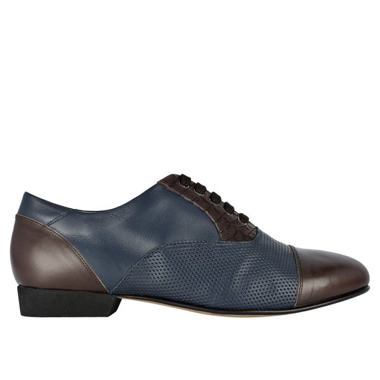ORAZIOBLU MARONR 106 Oxford Blue Brown.