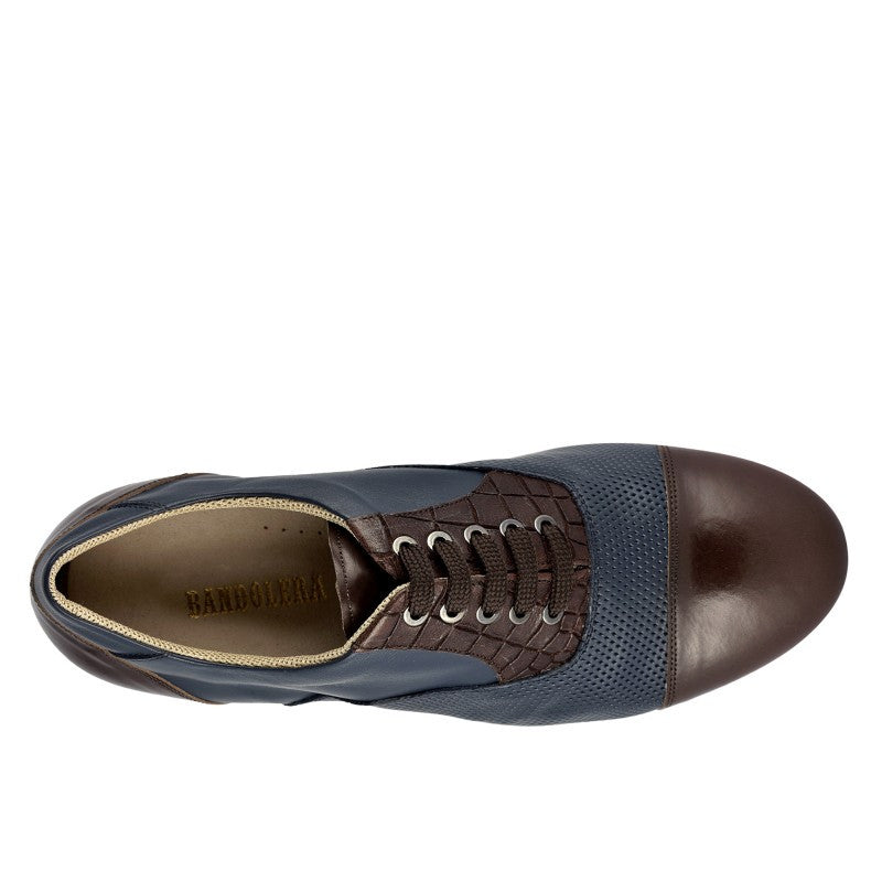 ORAZIOBLU MARONR 106 Oxford Blue Brown.