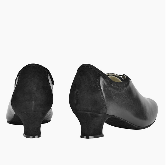 Pratica Donna Nappa Nera Tacco Talon 4 cm